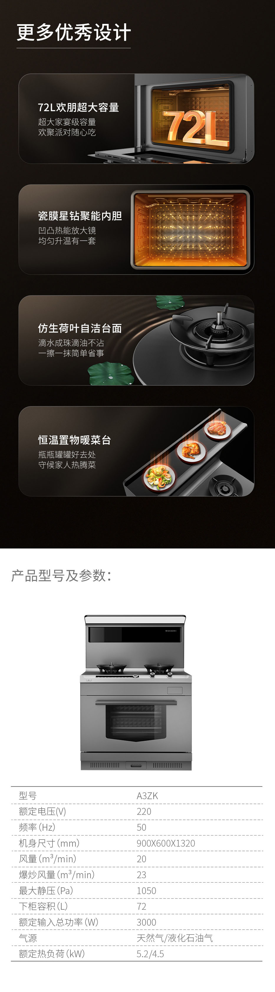 A3ZK超性能集成灶